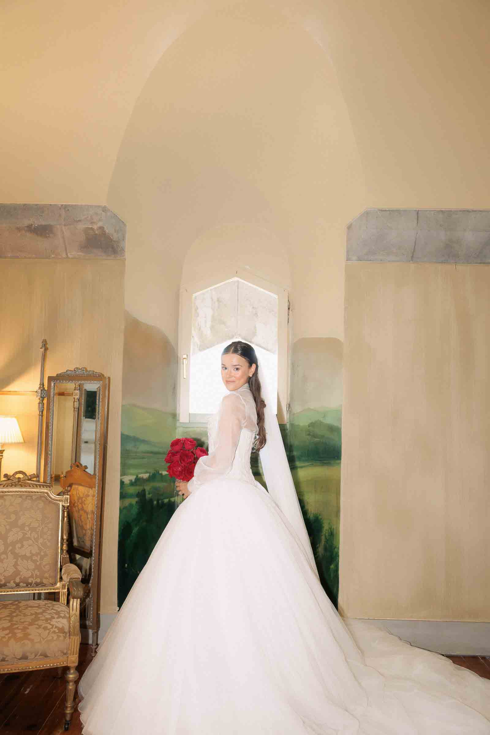 Preparativos de la novia en el Castillo de Arteaga